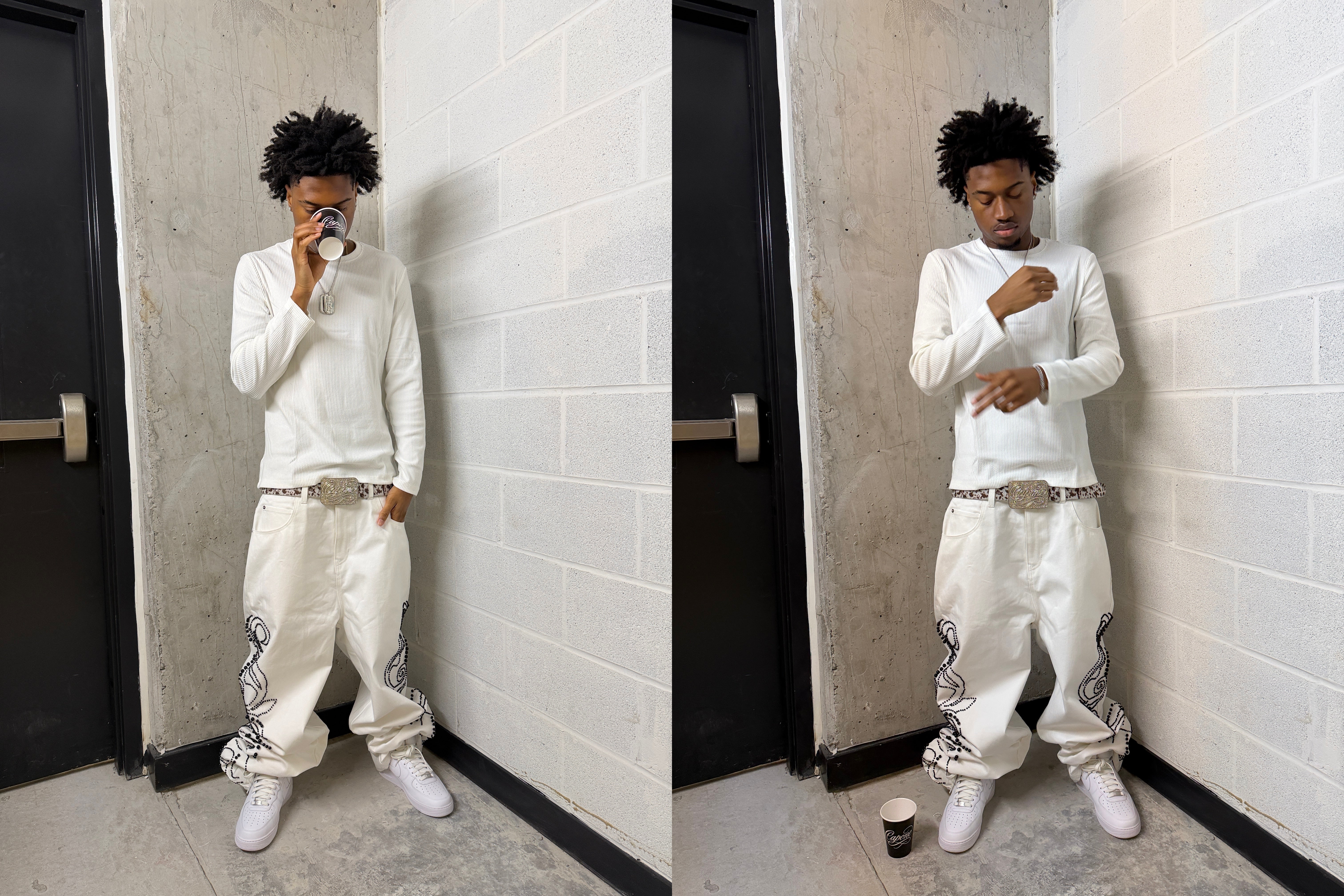 PEARL RAW DENIM [WHITE]